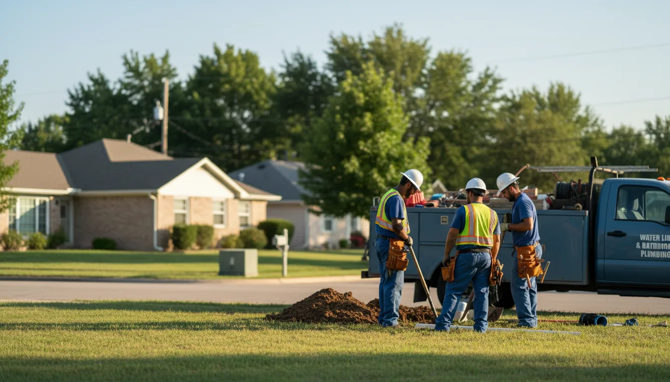 Residential water line and bathroom plumbing service in Mars, PA